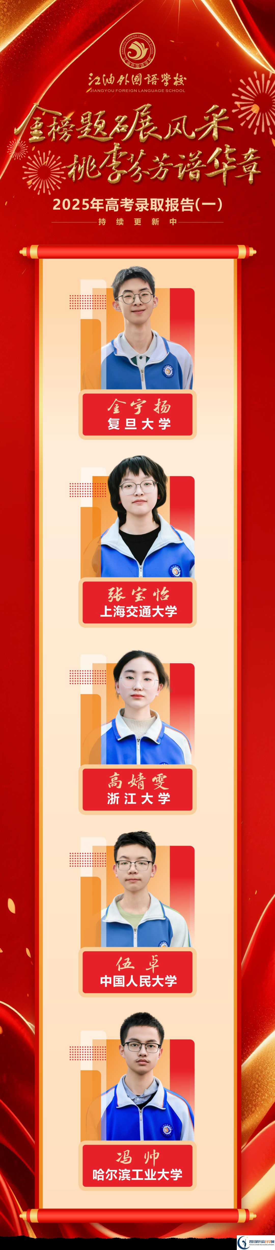 2026年綿陽市江油外國語學校升學率怎么樣？